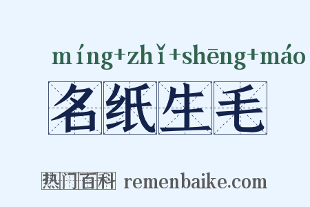 名纸生毛是什么意思的图片